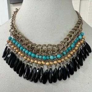 Southwest vibe drippy statement necklace